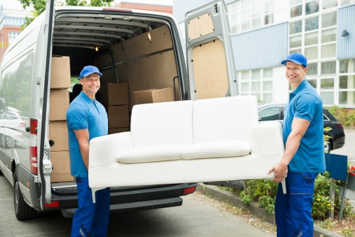 Man and van vehicle ready for a move in Camden street
