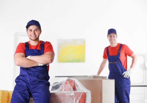 Removal team planning a move in Camden near busy local streets