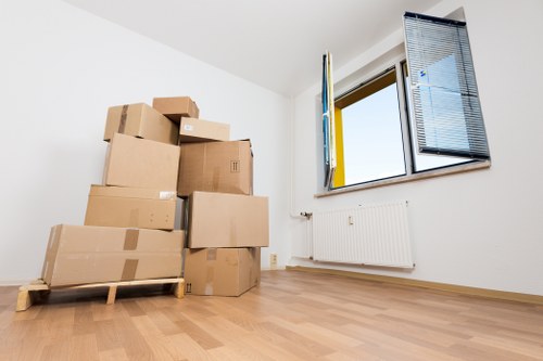 Unpacking household items in a Camden flat after relocation