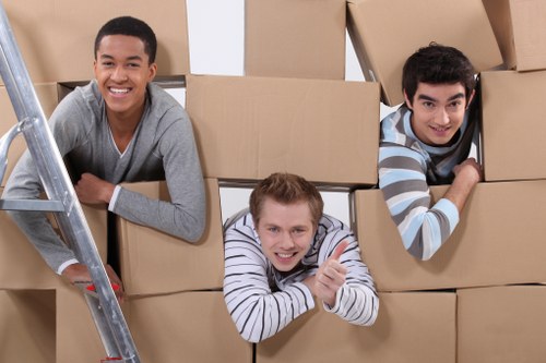 Professional movers planning a house move in Camden