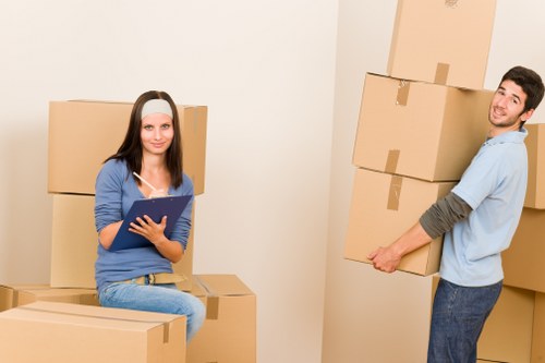 Packing and loading moving boxes for a Camden flat relocation
